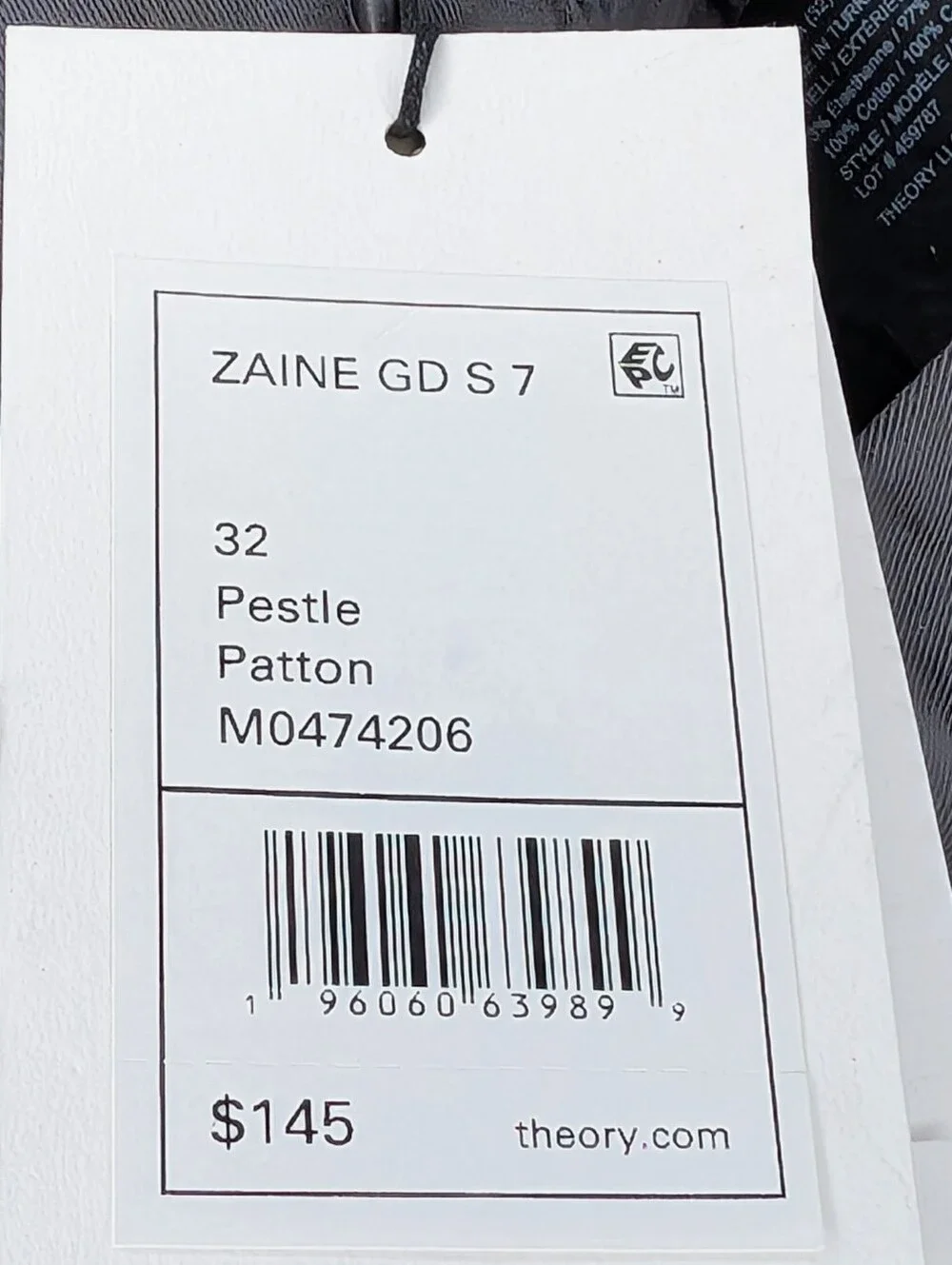 Theory ZAINE pestle patton men's shorts size 32 NWT